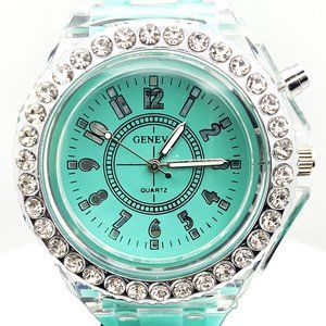 Hot Selling Multicolor LED Fashion Watch Turquoise